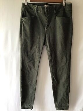LOFT Women  Dark Olive Stretch Chinos